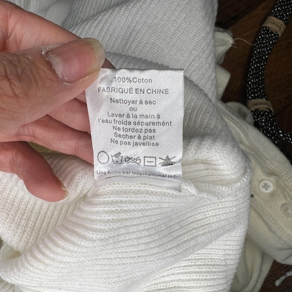 John + Jenn white ribbed long sleeve sweater M - Picture 4 of 4
